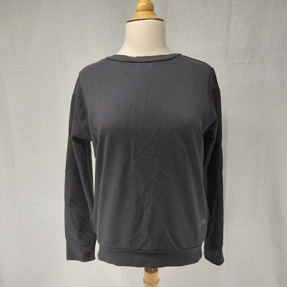 The North Face Black LS Sweatshirt w/ CrissCross Back & Mesh Arm Detail SZ S - Picture 5 of 10
